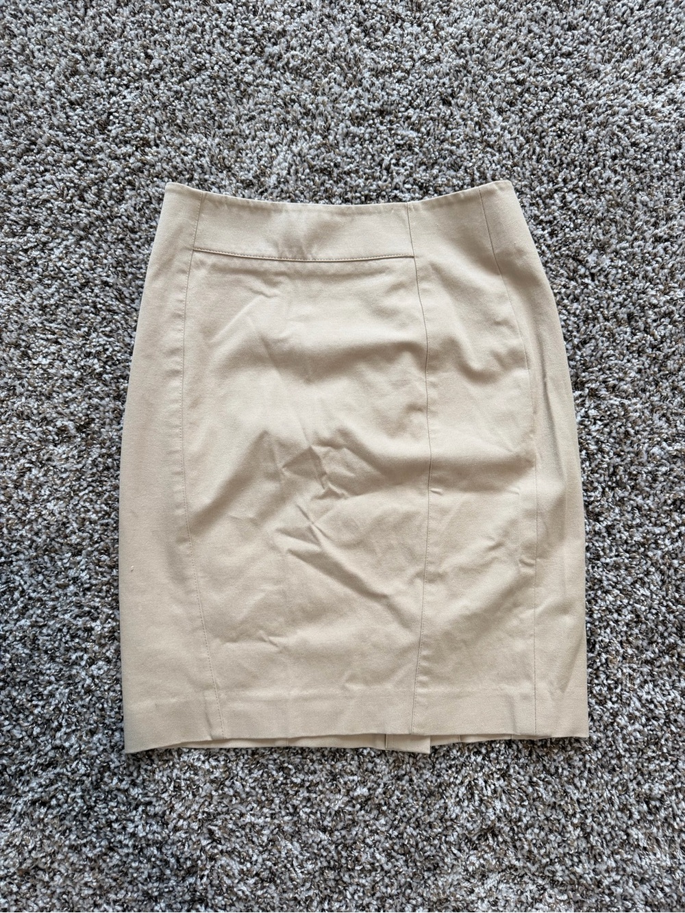Ann Taylor Khaki Beige Tailored Pencil Skirt
